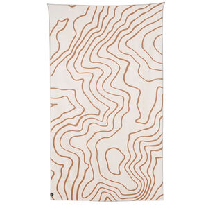 New 84 X 48 Tommy Docks Sand Color Microfiber Suede Towel - Quick Dry, Sand Free